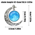 thumbnail image 2 of YYKihy 8 Color Carved Moon Sky Time Jewelry Necklace Pendant Chain Necklace Gift Silver Chain Alloy Pendant Necklace Jewelry For Women Men Gifts, 2 of 3