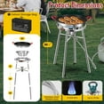 thumbnail image 2 of ARC Nonstick Paella Pan, Stainless Steel Paella Burner and Stand Set, Paella Pan Set with Propane Burner Head, Carry Bag, Wok Spatula, Foldable Brackets Perfect for Stockpot, Wok (16 in-9 Servings), 2 of 6