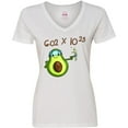 thumbnail image 3 of Inktastic Avogadro's Number with Avocado Chemist Women's V-Neck T-Shirt, 3 of 5