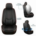 thumbnail image 3 of Car Seat Covers Full Set Fit for Toyota RAV4 2019-2025, Premium Faux Leather Car Seat Protector,Breathable Anti-Slip Full Wrapping Edge Seat Covers(BlackRed,Full Set), 3 of 6