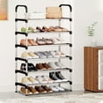 thumbnail image 6 of PinkSheep 6 Tier Shoe Rack, Stackable Metal 18 Pairs Shoes Organizer Storage Shelf for Closet Door Entryway, 6 of 9