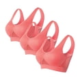 thumbnail image 2 of Wlynlyn 3PC Womens Sports Bras Plus Size Full Coverage Push up Mesh Breathable Seamless Wireless Racerback Workout Yoga Bra, 2 of 9