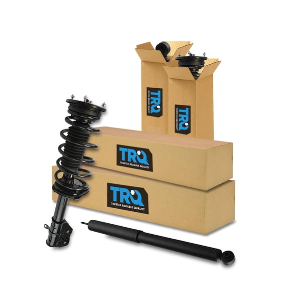 TRQ Front and Rear Complete Strut Assembly & Shock Absorber Kit Complete Strut & Coil Spring Assembly Fits Select 2007-2010 Ford Edge Lincoln MKX