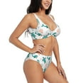 thumbnail image 2 of Wukai Turtles And Seahorses Women's Bikini Set Two Piece,wimsuit High Waisted V Neck Twist Front Adjustable Spaghetti Straps Bathing Suit-Medium, 2 of 7