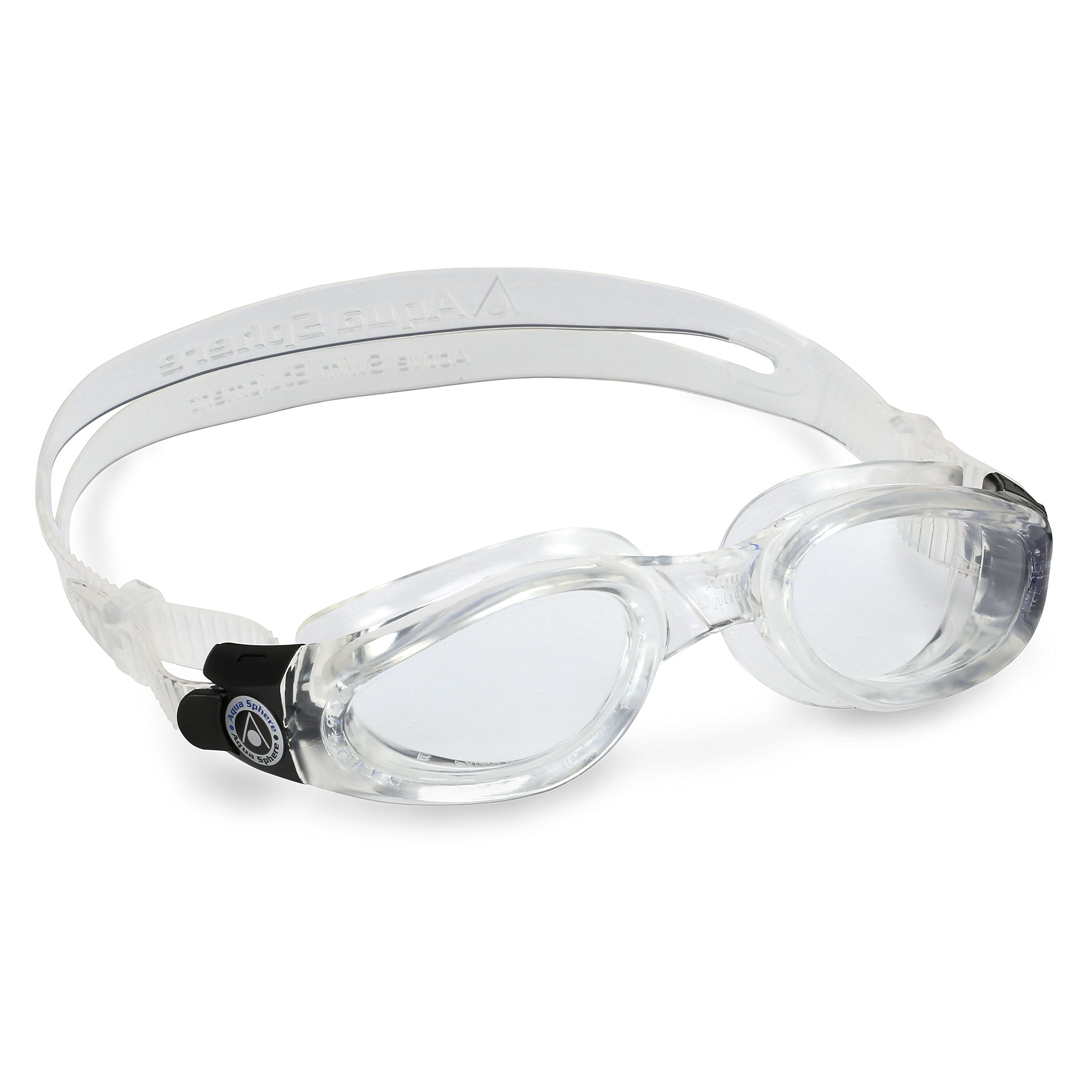 Aqua Sphere Kaiman Swim Goggle Clear Lens Black Frame Swimming