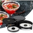 thumbnail image 3 of 3 Tier Cocktail Glass Rimmer Set, Salt Sugar Lime Juice Containers, Stackable Design, Dishwasher Safe, Ideal for Margarita Making, Black, 3 of 6