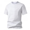 thumbnail image 6 of Afuyipoi Men's Large - sized Solid - color Double - collar Loose Short - sleeve T - shirts,Gray XL, 6 of 6
