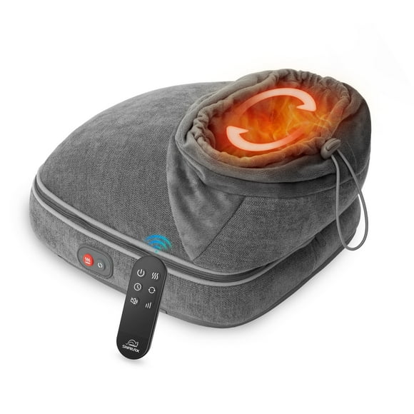 Snailax Masseur de Pieds avec Chaleur, Chauffe-Pieds avec 3 Vibrations et 2 Chauffages, Cadeaux de Noël