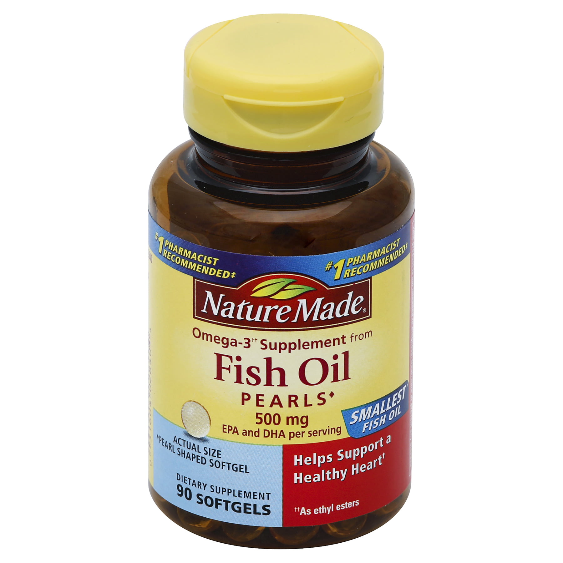 Nature Made Fish Oil Pearls Softgels, 500 Mg, 90 Ct