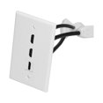 thumbnail image 4 of 3 Ports 4K Wall Plate ABS Multiport Wear Resistant Durable Closefitting Video Wall Panel, 4 of 5