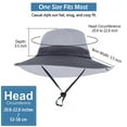 thumbnail image 3 of ASTRAEA Womens Sun Hat with Ponytail Hole, UV Protection Safari Summer Cap, Foldable Wide Brim Beach Fishing Hat for Outdoor, Gray, 3 of 8