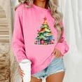 thumbnail image 2 of Christmas Sweatshirts for Womens Christmas Clothing Loose Plus Size Blouses Tops Fashion Cute Xmas Tree Printed Shirts Pullover Winter Long Sleeve Crewneck Sweaters, 2 of 6