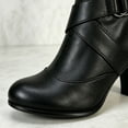 thumbnail image 6 of Xfvqtps Slouchy Mid Calf Boots for Women Side Zipper Buckle Strap Chunky Low Heel Almond Toe Faux Leather Tall Boots, 6 of 6