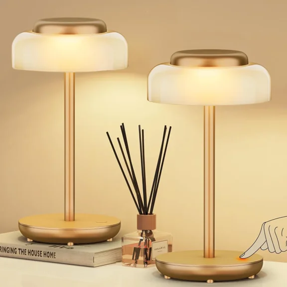 12" 2 pack Mushroom Table Lamp, 3 Color Temperatures Touch Control, Ideal for Bedroom