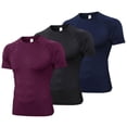 thumbnail image 1 of 3pcs/set Men's Quick Dry Short Sleeve Sport T Shirt, 1 of 8