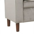 thumbnail image 4 of Velvet Upholstered Wooden Bench with Top Storage & 2 Bolster Pillows in Gray, 4 of 5