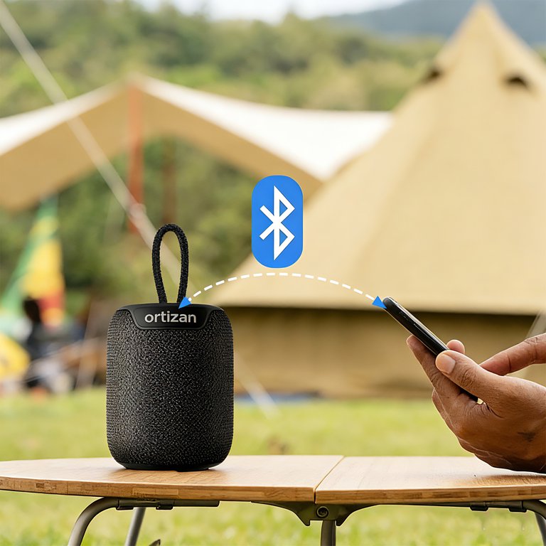 Ortizan X2 Mini Bluetooth Speaker, 15W Stereo Sound, IPX7