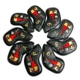 thumbnail image 1 of 9 Unids Club Head Cover Golf Iron Headcover Sticky 4-9 P a S Golf Wedges Headcovers Bordado Número Hombres Regalo Head Sleeve Golf Club Covers , negro, 1 of 8
