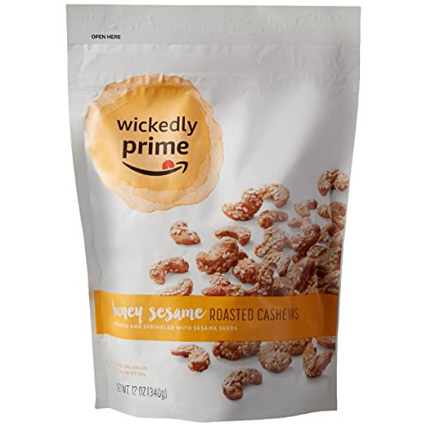 Wickedly Prime Roasted Cashews Honey Sesame 12 Ounce Walmart Com Walmart Com