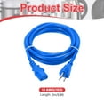 thumbnail image 2 of Uxcell 10ft 18 AWG Blue 18/3 Universal Power Cord C13 to NEMA 5-15P 10A 125V 3-Prong Extension Power Cord, 2 of 5