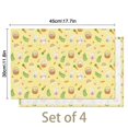 thumbnail image 3 of Easter and Rainbows Yellow Pattern Summer Placemats Set Of 4, 12x18 Inch Linen Kitchen Mats, Non-Slip Heat Resistant Washable, 3 of 6