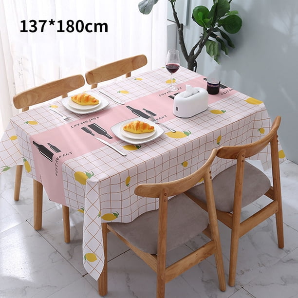 Mantel de café impermeable de PVC a prueba de derrames Protector de mesa Estera Cubierta de mesa de comedor Scienceny HA7601-12B