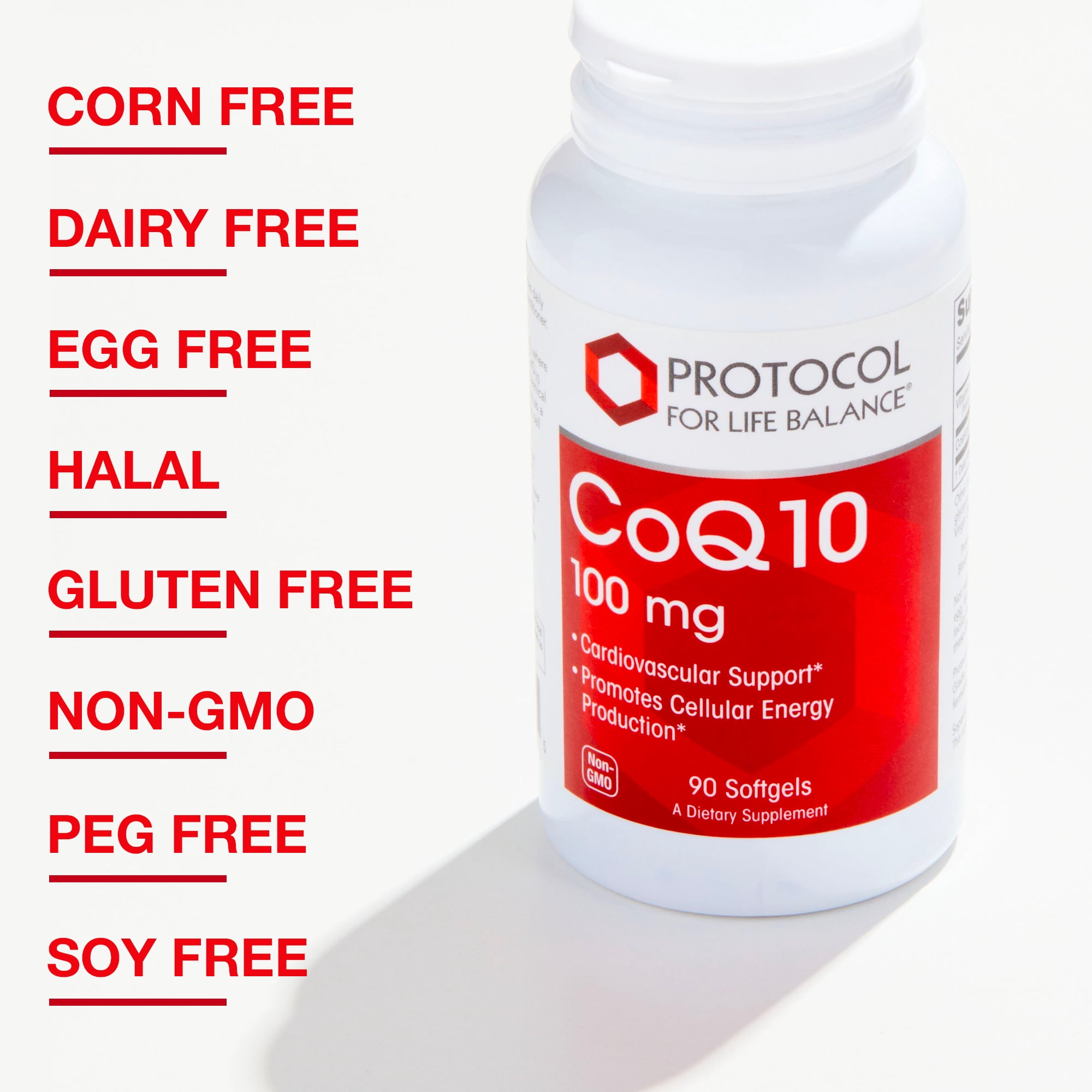 Protocol for Life Balance CoQ10 100 mg - with Vitamin E - 90 Softgels