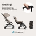 thumbnail image 6 of Mompush Velo Lightweight Travel Stroller with Lie-Flat Recline Seat, Airplane Friendly, Khaki, 18.8 LB, Unisex, 6 of 9