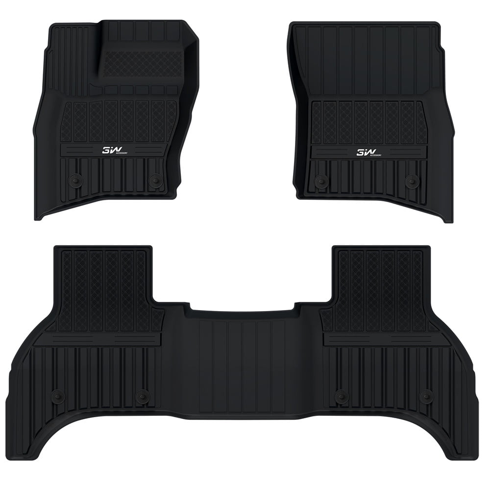 4PC PantsSaver Custom Fits Car Floor Mats for Landrover Defender 2020,Front & 2nd Seat Heavy Duty Floor Mats All Weather Protection for Vehicle,Tan 