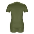 thumbnail image 6 of 2 Piece Outfits for Women Short Sleeve V Neck T-Shirt Tops Loose Match Shorts Sets Summer Sweatsuits Loungewear, 6 of 6