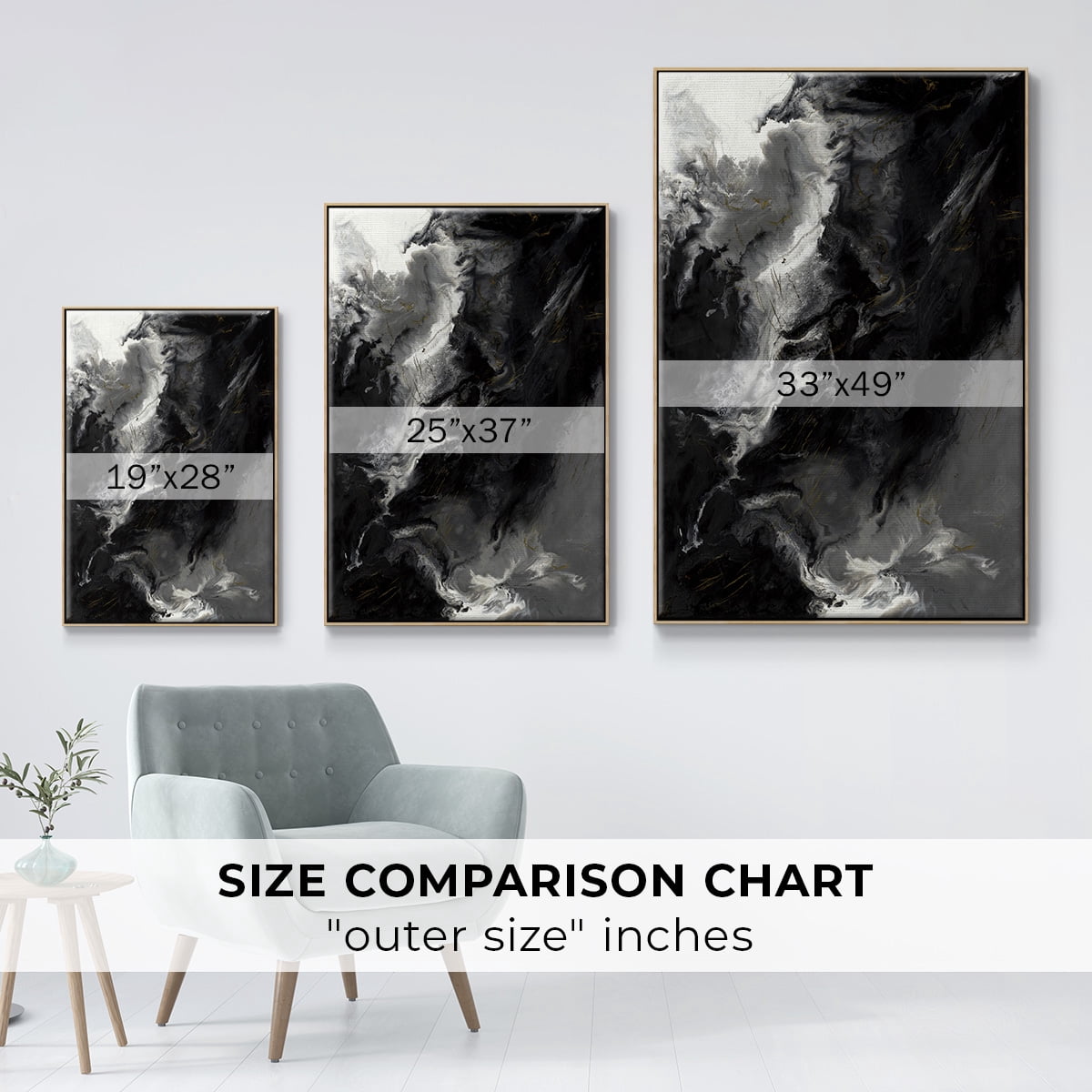 Changes Framed Premium Gallery Wrapped Canvas - Ready to Hang - 27 x 41 - Natural Wood Floating Frame