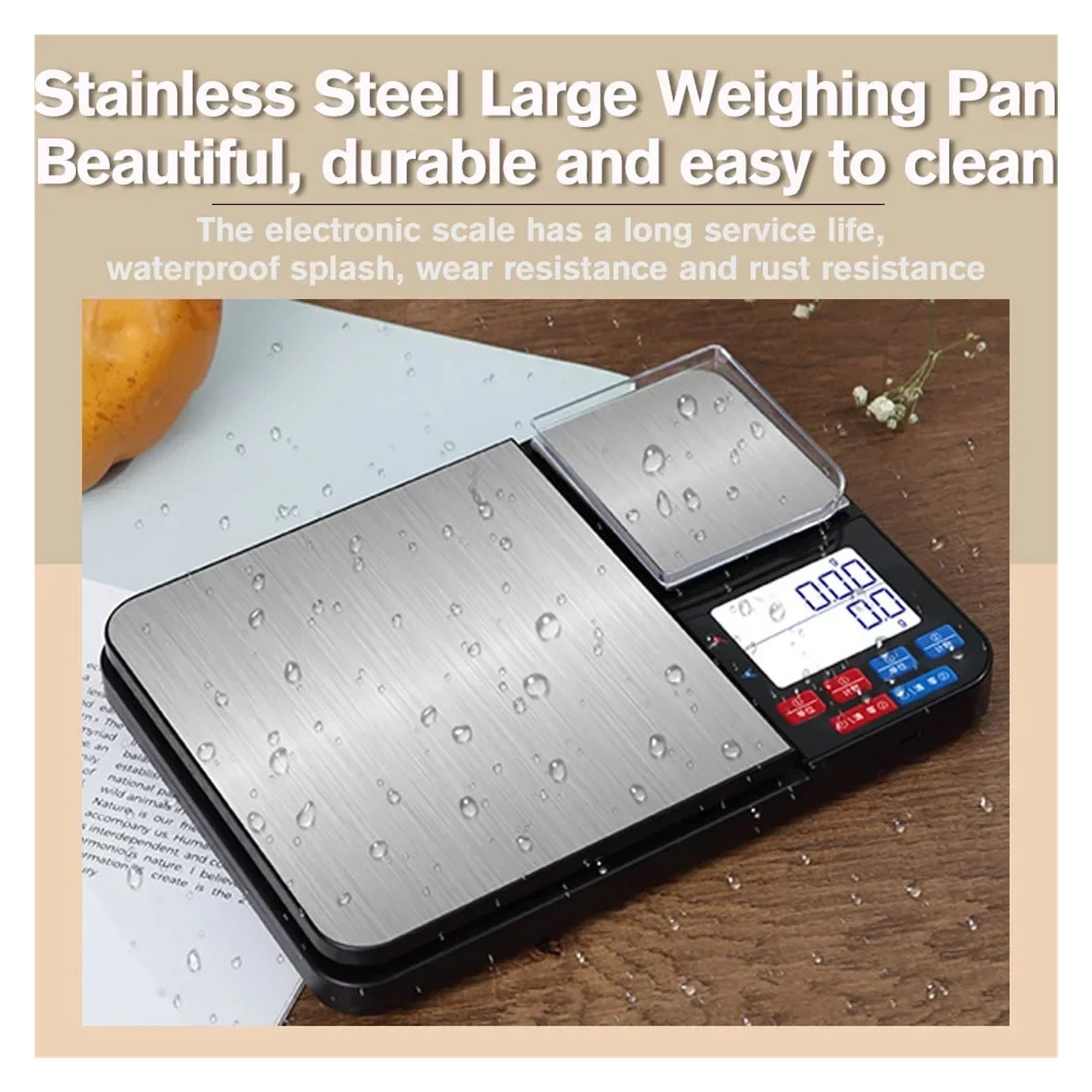 Kitchen Coffee Scale with Double Scale Pan Digital Food Multifunction Weighing Scale High Precision