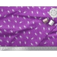 thumbnail image 2 of Soimoi Purple Moss Georgette Fabric Artistic Flower & Dots Print Fabric by the Yard 42 Inch Wide, 2 of 3