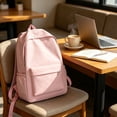 thumbnail image 7 of Solid Color School Backpack for Teen Girls & Women, Lightweight Water Resistant Laptop Bookbag, Casual Multi Pocket Daypack for Middle School, College, Daily Commute and Short Travel, 7 of 7