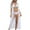 White, variant on MIUOWANP Bikini Cover Up Long Dresses Women's Patchwork Chiffon Shirt With Straps Long Beach Sun Protection Shirt
