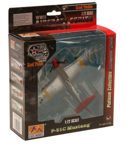 Easy Model 39202 P-51C Mustang Tuskegee Airmen 'Red Tails' 1/72 Scale Model 