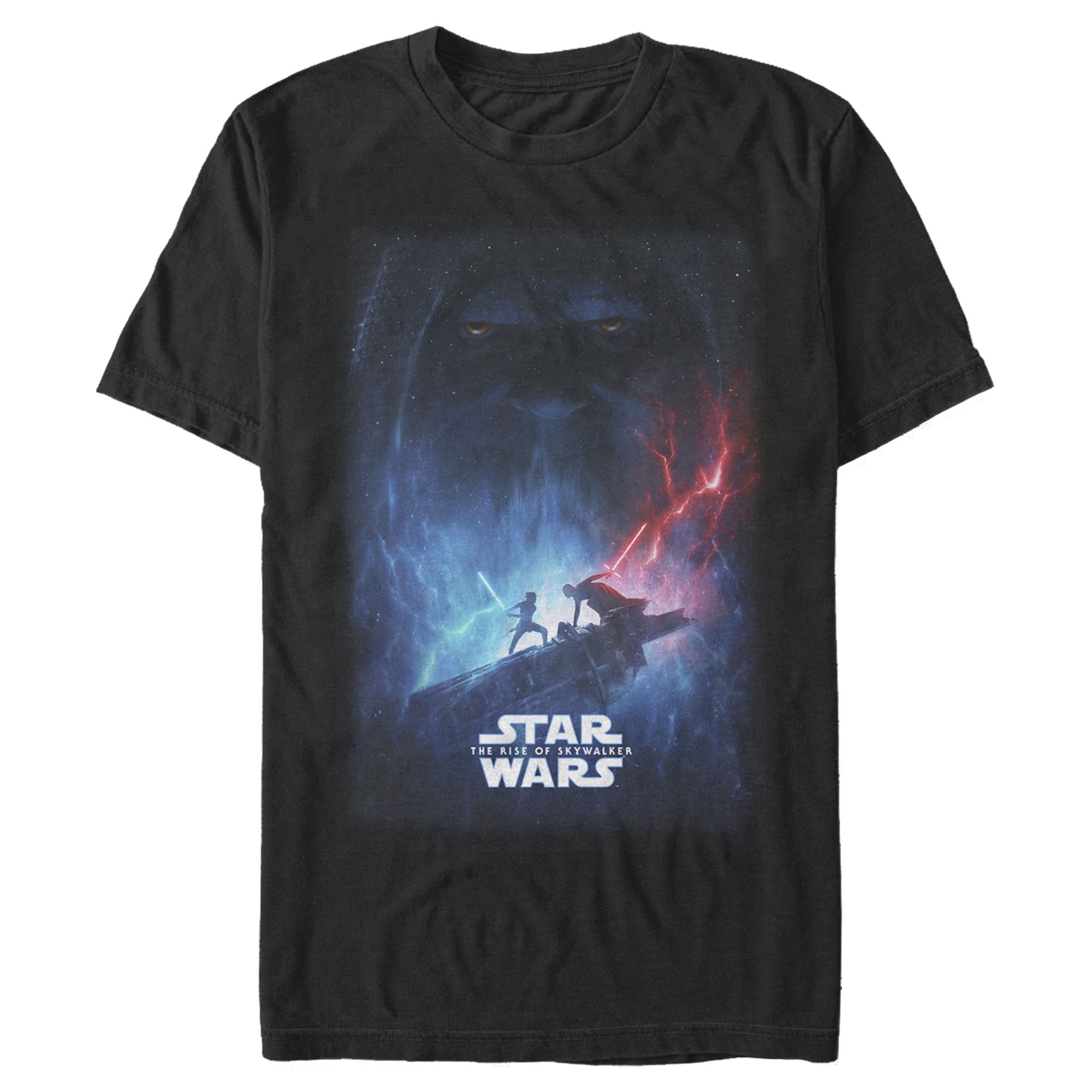 Men s Star Wars The Rise of Skywalker Palpatine Looming T Shirt Black Small Walmart