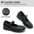thumbnail image 2 of Ahannie Girls Mary Jane School Uniform Shoes Black Dress Flats (Toddler/Little Kid/Big Kid), 2 of 5