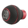 thumbnail image 3 of 5 Speed Gear Shift Knob Stick Aluminium Alloy and Leather Manual Automobiles AccessoryRed, 3 of 7