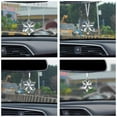 thumbnail image 6 of Crystal Snowflake Car Rear View Mirror Pendant Lucky Car Hanging Ornament Car Charm Decorations, Transparent, 6 of 7