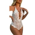 thumbnail image 1 of TRKIYQC, lencería de encaje Floral con escote en V profundo y cuello Halter de corte alto para mujer, lencería Sexy transparente, picardías, lencería sin entrepierna para mujer TRKIYQC moda, 1 of 2