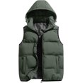 thumbnail image 1 of LAICAIW Men's Quilted Winter Vest Outdoor Removable Hooded Padded Puffer Vest, 1 of 6