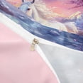 thumbnail image 4 of Erosebridal Chic Horse Duvet Cover Set for Girls, Pink Cherry Blossoms Bedding Full, Reversible 3pcs 1 Duvet Cover and 2 Pillowcases (No Comforter), 4 of 6