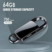 RONY 64GB Portable Keychain Voice Activated Recorder - One-key Start Recording Device with Noise Reduction - Long Battery Life Dictaphone Music Player with USB Included