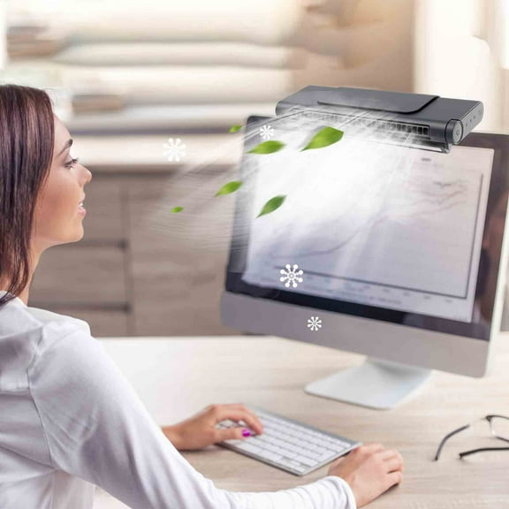 Needhep Quietset Personal Table Fan,Small Desktop Fan, Small High Velocity Fan, Cooling Fan Portable, Fan With Remote Control (D)