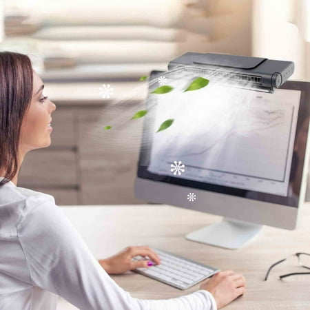 

SHEYAGN Desktop Tower Fan Computer Display Screen Hanging Screen Fan High Wind Small Fan Office Silent Bladeless Small Electric Fan desk fan on clearance