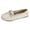 Beige, variant on Penny Loafers for Women Metal Bowknot Decor Flat Work Walking Dress Shoes Comfortable Business Casual Slip on Chunky Suede Footwear Blue Size 6