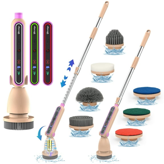 Electric Spin Scrubber,Shower Scrubber,7 Heads Electric Scrubber for Cleaning,Cleaning Gadgets Bathroom