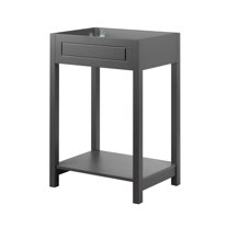 Vanity Cabinet (Sink not included), Grey Gray, Wood, Hotel Bedroom Bathroom, Modern Contemporary HB34262