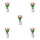 thumbnail image 1 of Lámpara elegante y llamativa Matsuzay 6 cabezas rosa brillo ajustable, 1 of 6